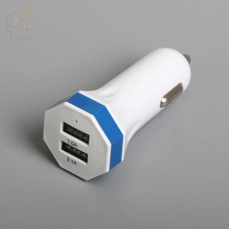 Universal Mini Dual USB Car Charger Twin Port 12V Lighter Socket Adapter plug