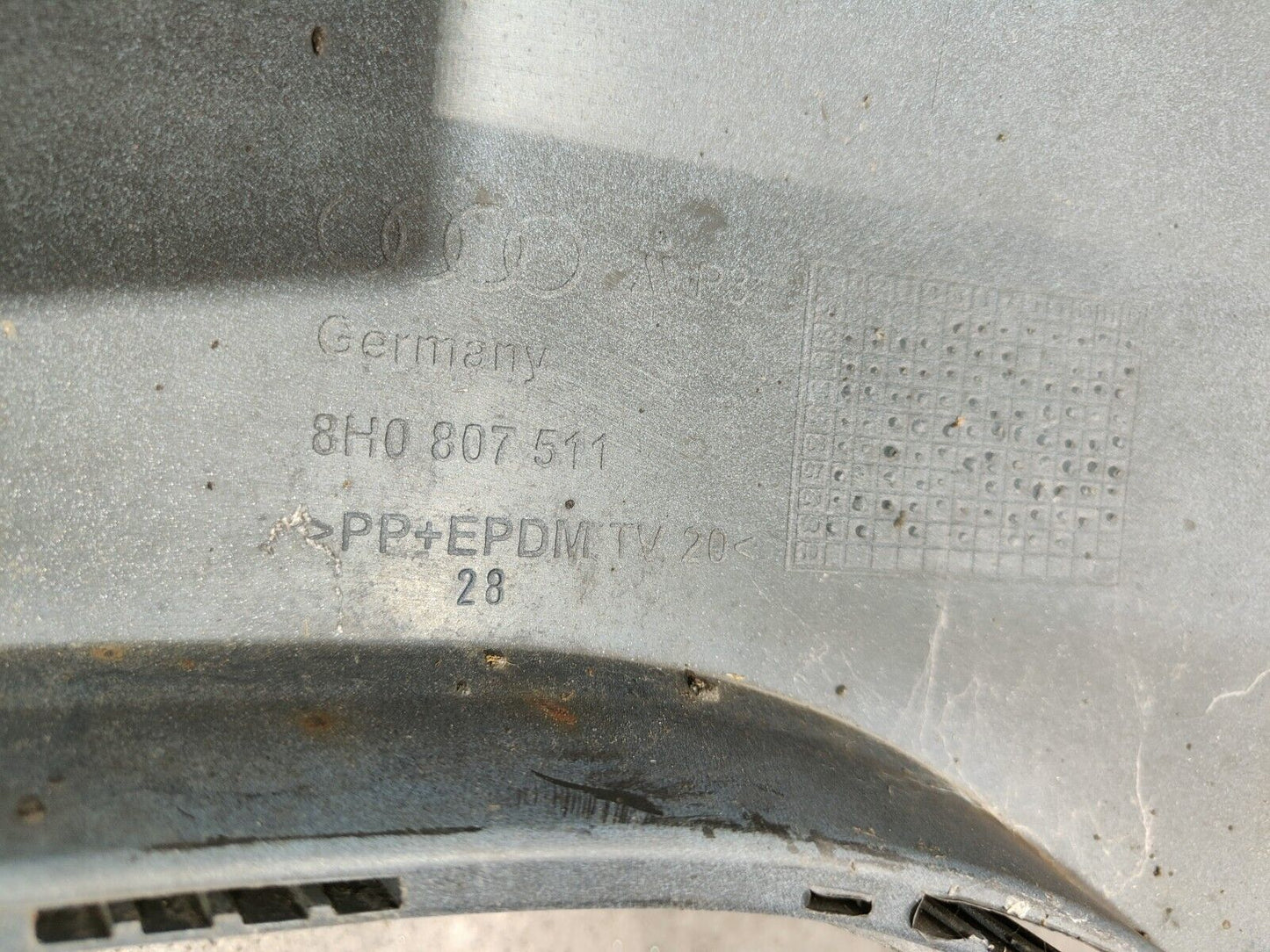 GENUINE AUDI A4 REAR BUMPER; P/N: 8H0807511