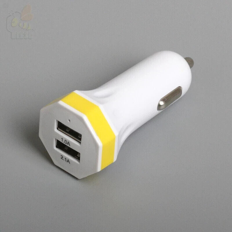 Universal Mini Dual USB Car Charger Twin Port 12V Lighter Socket Adapter plug