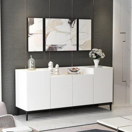 EBERN MODERN DESIGNS CRESSY 160CM WIDE SIDEBOARD IN WHITE. WAYFAIR RRP £459.99