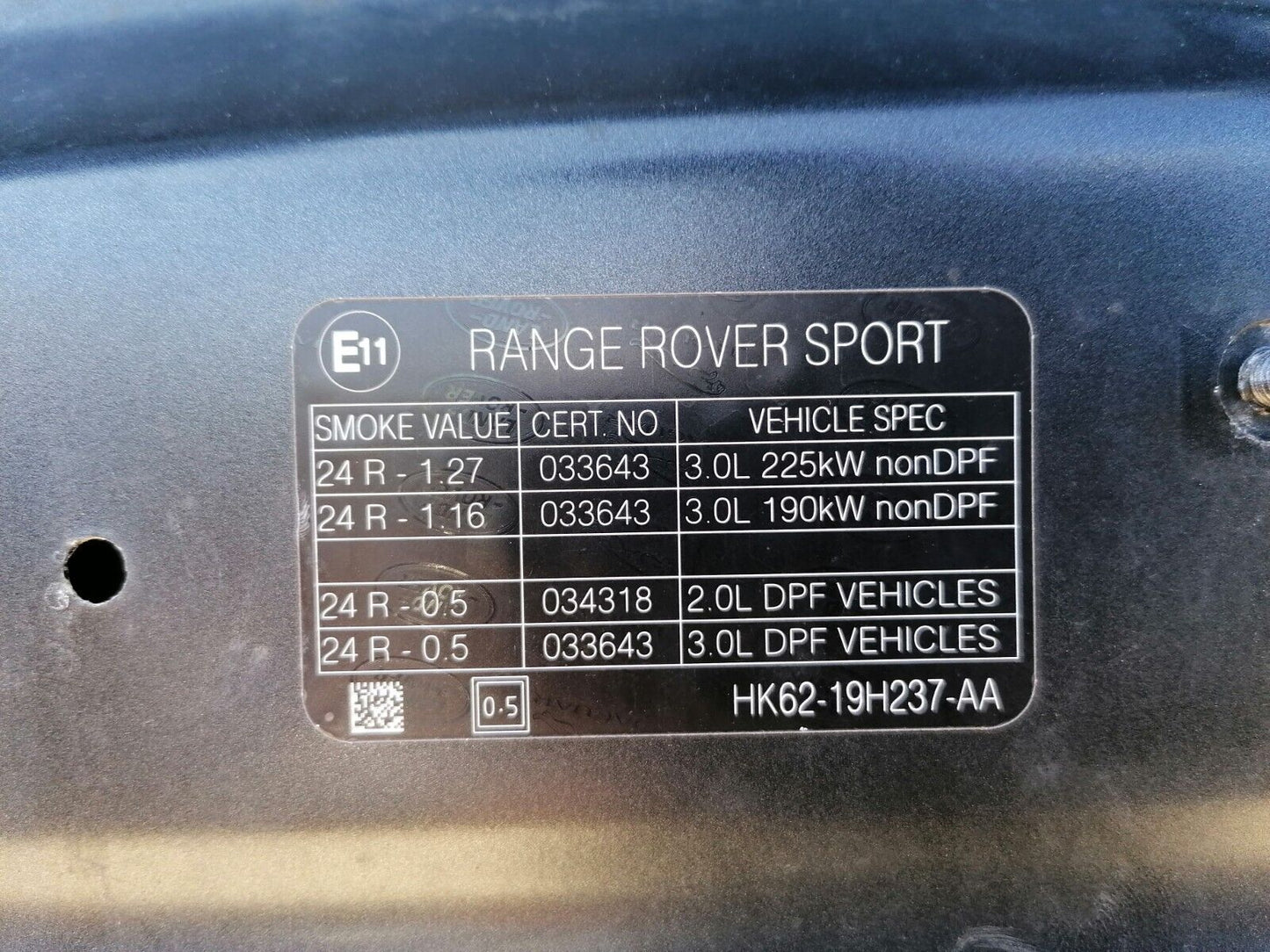 GENUINE RANGE ROVER SPORT L494 2013 - 2021 BONNET