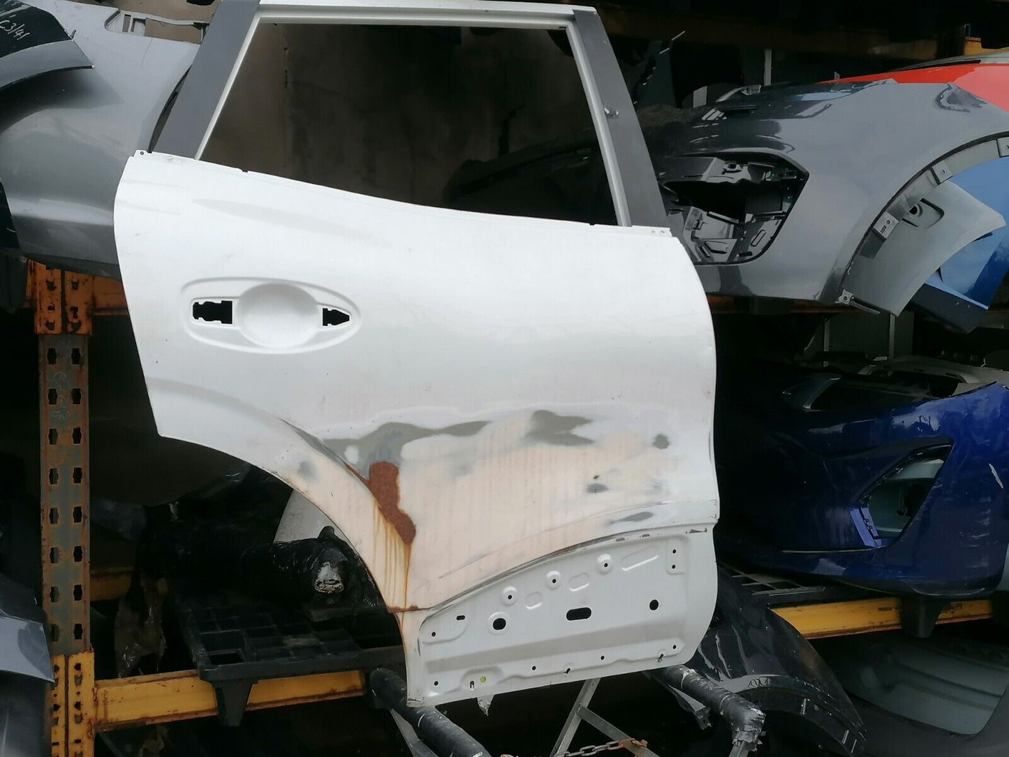 RENAULT KADJAR 201-2021 OFFSIDE DRIVER SIDE REAR DOOR PANEL N WHITE