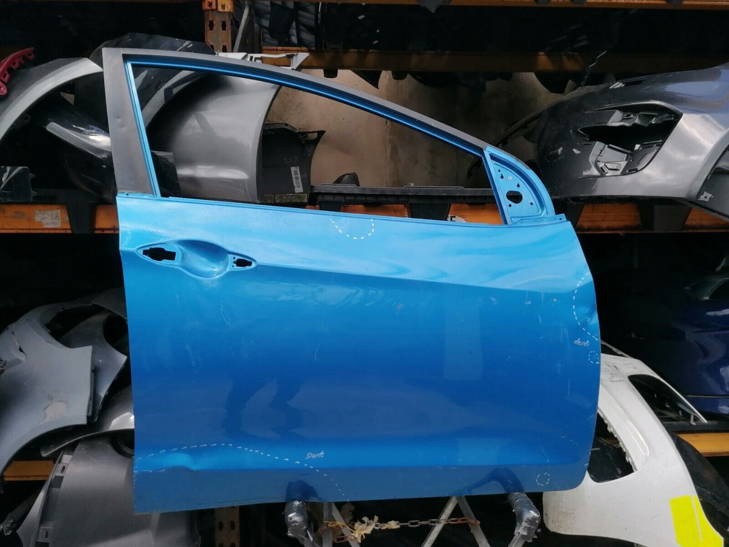 GENUINE HYUNDAI I30 BLUE RIGHT DRIVER SIDE O/S DOOR 2012-2017 SHELL